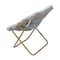 Flash Furniture Archer 28-in Oversized Portable Faux Fur Folding Saucer Chair, Gray Faux Fur/Soft Gold Frame FV-FSC-027-GY-SGD-GG - alternate 3